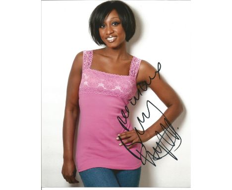 Beverley Knight signed 10x8 3/4 length portrait colour photo. Good Condition. All autographed items are genuine hand signed a