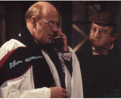 DAD ARMY 8x10 scene photo signed by the Vicar in the series, actor Frank Williams. Good Condition. All autographed items are 