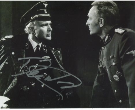WHERE EAGLES DARE classic war movie 8x10 photo signed by actor Derren Nesbitt who played Major Von Papen. He and Clint Eastwo