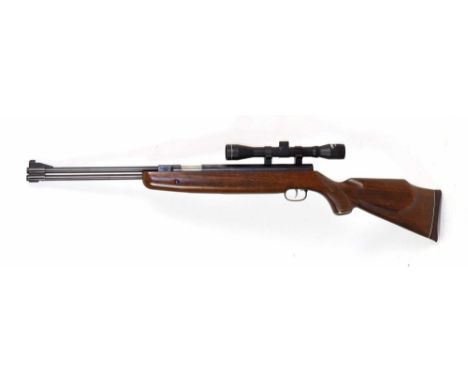 Luftdruckgewehr Weihrauch Unterhebelspanner-Druckluftgewehr HW 77 K, das Weitschuss-Luftgewehr im Design einer Doppellaufflin