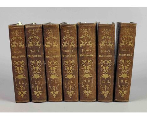 7 Bände Weltgeschichte Becker, Karl Friedrich: Weltgeschichte. 14 Teile gebunden in 7 Bänden. hrsg. von Johann Wilhelm Lobell