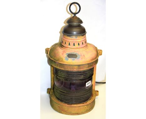 A large Ward-Hendrickson ships lamp, H. 55cm.