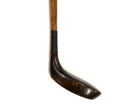 A rare 19th Century 'Sunday stick' with golf club handle, makers stamp F.Rayner L. 91cm.