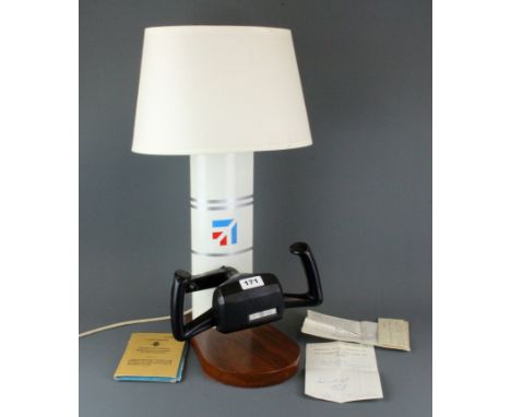 An interesting table lamp made from a Cessna flight control.