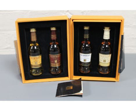 Glenmorangie, Highland Single Malt Scotch Whisky, four 10cl bottles in presentation box.