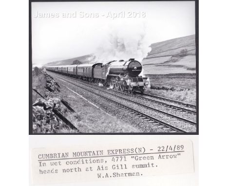 W.A.Sharman Photographic Quality Archive (10" x 8")- L.N.E.R.1-Cumbrian Mountain Express (N) - 22/4/89, In wet conditions 477