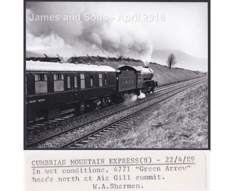 W.A.Sharman Photographic Quality Archive (10" x 8")- L.N.E.R.1-Cumbrian Mountain Express(N) -22/4/89, In wet condition, 4771 