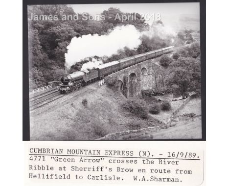 W.A.Sharman Photographic Quality Archive (10" x 8")- L.N.E.R.1-Cumbrian Mountain Express (N) -16/9/89, 4771 "Green Arrow" cro