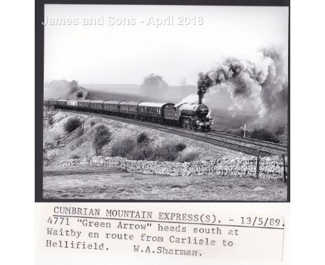 W.A.Sharman Photographic Quality Archive (10" x 8")- L.N.E.R.1-Cumbrian Mountain Express(S) -13/5/89, 4771 "Green Arrow" head