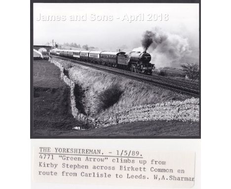 W.A.Sharman Photographic Quality Archive (10" x 8")- L.N.E.R.1-The Yorkshireman -1/5/89, 4771 "Green Arrow" climbs up from Ki