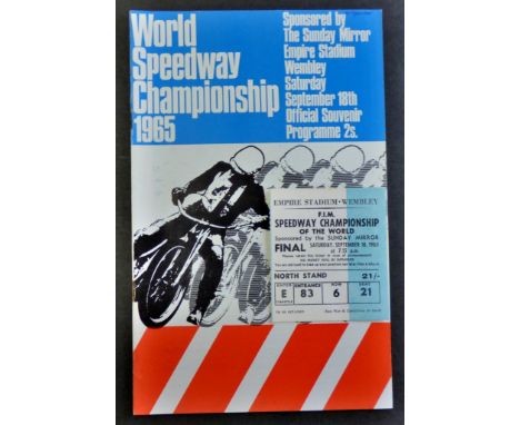 World Speedway Final 1965 Programme + Ticket