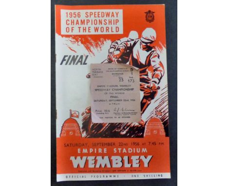 World Speedway Final 1956-Programme + Ticket
