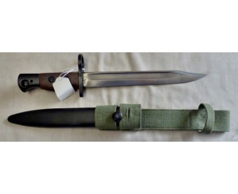 British No.5 Enfield Jungle Carbine Bayonet Scabbard, marked with WD arrow, bend test and inspection marks, the other side ha