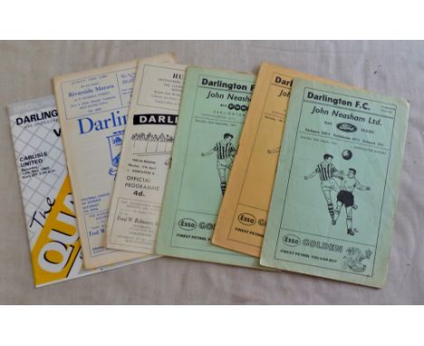 Football - 1960/61 Darlington v Doncaster, 1961/62 v Bradford City Rochdale, Exeter 1965/6 v Doncaster, 1972/73 v Northampton