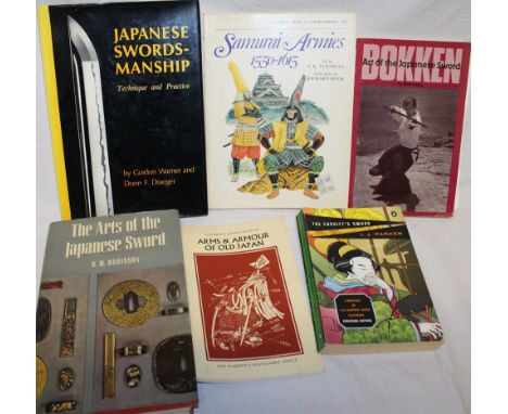 Six various Japanese sword related volumes including Japanese Swordsmanship - Technique and Practice; The Arts of the Japanes