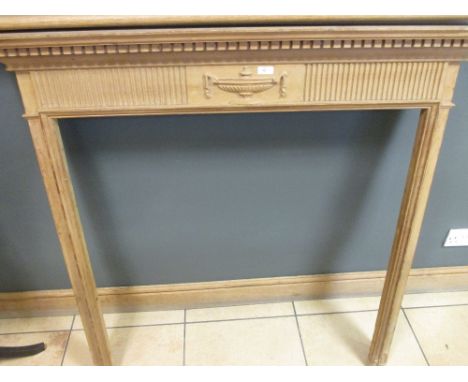 An Edwardian Adam-style pine fire surround, approx 46 inches square, 116 x 120cm  