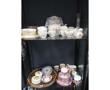 Paragon china part tea service, two lustre cups and saucers, various other china wares  