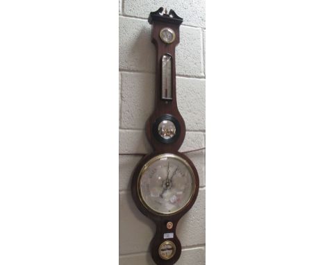 A rosewood banjo barometer, 19th century and later  