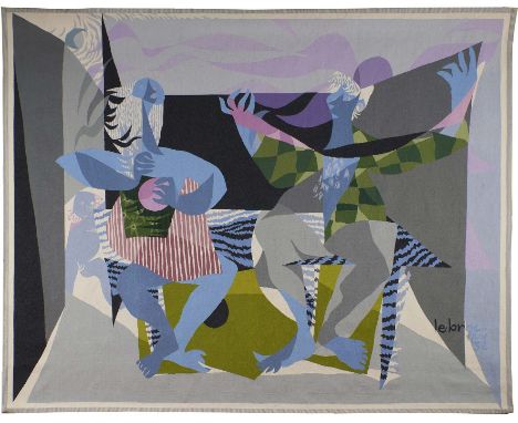 Louis le Brocquy HRHA, 1916-2012
ALLEGORY
Aubusson tapestry by Renee Duche, 1991, 73” x 88” (186 x 225cm), ed.1/9, attached l
