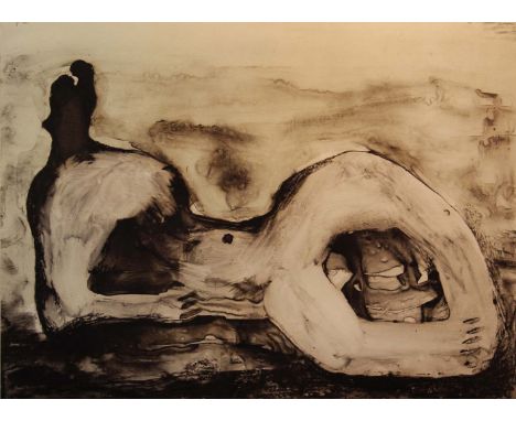 Henry Moore 1898-1986
RECLINING FIGURE,CAVE (1979)
Lithograph, 21" x 25" (54 x 64cm), signed, ed. 48/50.