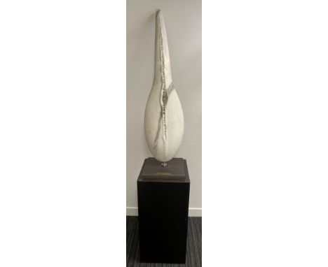 ''Continuita'' Marble Sculpture by Sibylle PascheMounted on steel plinthDimensions:&nbsp;Total height: 194cm, Plinth Dimensio
