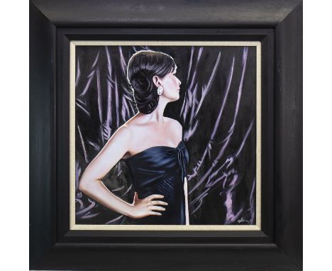 LAURA KEARNEY, PORTRAIT OF A LADY oil on canvas, signed 61cm x 61cm Framed