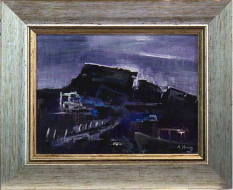 * ALLISON YOUNG, NORTH UIST acrylic on board, signed 20cm x 15cm Framed Note: Certificate of Authenticity verso. A llison You