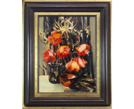 * ETHEL WALKER (SCOTTISH b 1941), CHINESE LANTERN oil on board, signed 50cm x 35cm Framed and under glass