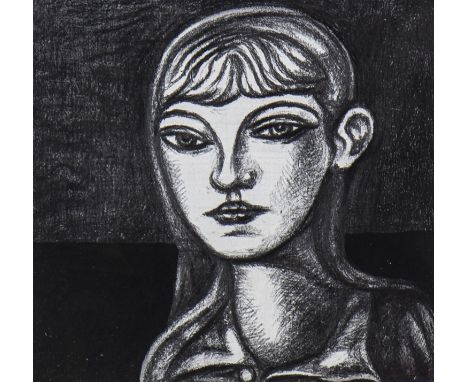 * ADRIAN WISZNIEWSKI RSA HonFRIAS HRSW (SCOTTISH b 1958 - ), FEMALE HEAD STUDY oil and pencil on wood, signed with monogram 1