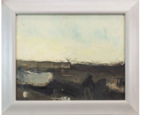 * LILIAN NEILSON (BRITISH 1938 - 1998), FISHING NETS oil on board, signed 45cm x 55cm Framed. Note: Lil Neilson was a member 