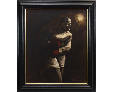 * PETER HOWSON OBE (SCOTTISH b 1958) THE PUGILIST oil on canvas, signed 61cm x 51cm Framed
