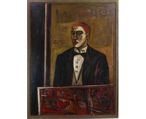 * STUART MACKENZIE (SCOTTISH b 1959), PORTRAIT OF AN ANONYMOUS PAINTER oil on canvas, signed 120cm x 93cm Framed