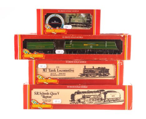 Hornby (Margate) 00 Gauge SR Locomotives: R866 ‘Fighter Pilot No. 21C155 (with Golden Arrow motifs) in malachite green; R683 