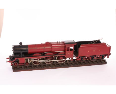 A 2½in gauge coal-fired Live steam LMS 4-6-0 locomotive and tender: finished in LMS maroon as No. 5706, by unknown builder. T