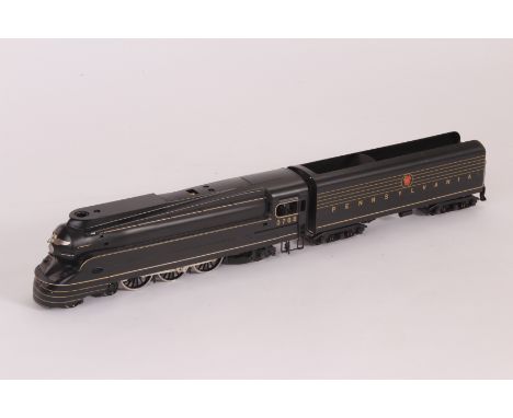 An Alpha Models / Samhongsa 0 Gauge painted brass Streamlined K-4s Broadway Limited 4-6-2 Locomotive and Tender, in original 
