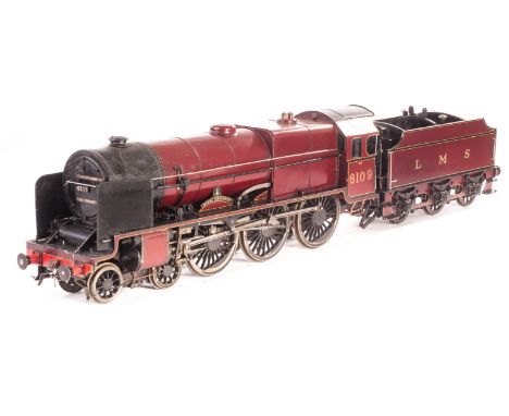 A 3½in gauge scratchbuilt live steam coal-fired Royal Scot Class Locomotive and tender, finished in LMS Maroon as No. 6109 ‘R