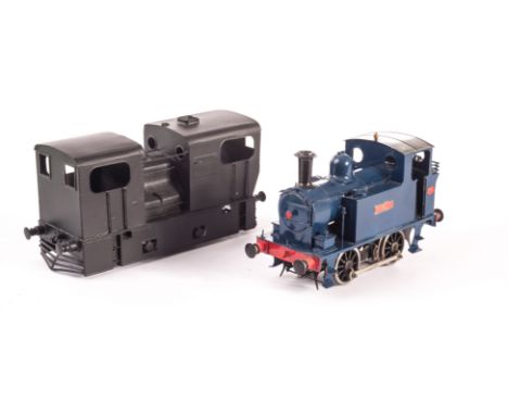 Connoisseur Models and similar 0 Gauge Steam Locomotives: Connoisseur blue 0-4-0 Tank engine No 12 ‘Polly’ and a Sentinel dou