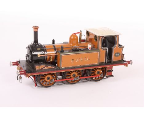 A scratch- or kit-built Finescale 0 Gauge electric (2-rail) LBSCR A1 Class 0-6-0 Tank Locomotive, No 60 ‘Ewell’, in Stroudley