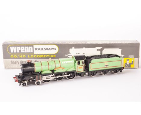 A Wrenn 00 Gauge ‘Brecon Castle’ in BR light green, No 5023, in original box stamped Packer No 2, VG-E, box G