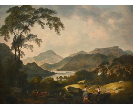 JULIUS CAESAR IBBETSON (BRITISH 1759-1817) ULLSWATER FROM GOWBARROW PARK Oil on canvas Signed and dated '1805' (lower left) 6