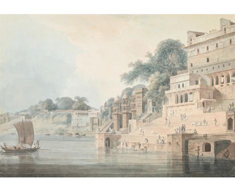 THOMAS DANIELL (BRITISH 1749-1840) AND WILLIAM DANIELL (BRITISH 1769-1837) DUSASUMADE GAUT, BERNARES, UTTAR PRADESH Watercolo