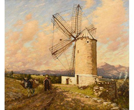 HENRY HERBERT LA THANGUE (BRITISH 1859-1929) A SPANISH MILL Oil on canvas Signed (lower left); further signed and inscribed '
