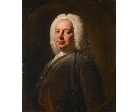 ALLAN RAMSAY (SCOTTISH 1713-1784) PORTRAIT OF HENRY HAWLEY (1685 - 1789) Oil on`canvas, feigned oval 74 x 61cm (29 x 24 in.)P