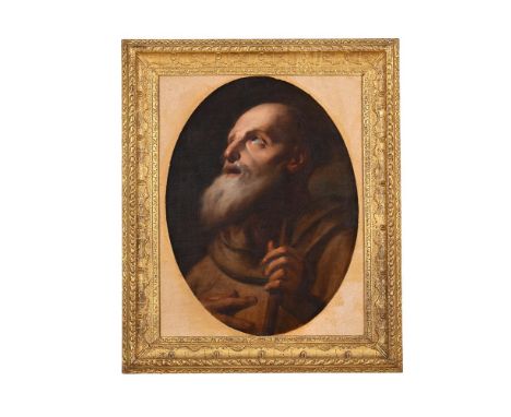 FOLLOWER OF GAETANO GANDOLFI PORTRAIT OF A MAN, POSSIBLY SAINT ANTHONY, ABBOT Oil on canvas 62 x 46cm (24¼ x 18 in.) 