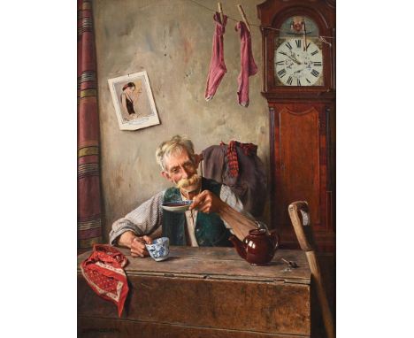 λ&nbspCHARLES SPENCELAYH (BRITISH 1865-1958) TEATIME  Signed (lower left) Oil on canvas 51 x 40.5cm (20 x 15¾ in.)Painted in 