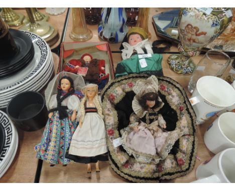 A selection of vintage world theme dolls