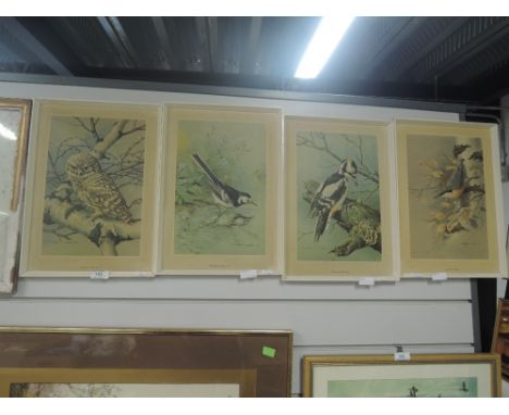 A selection of vintage bird theme prints