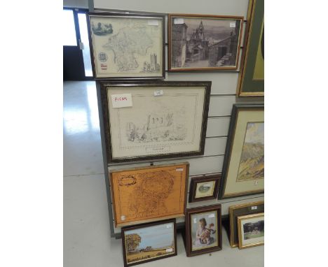 A selection of vintage prints and pictures