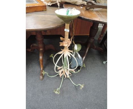 A decorative metal ceiling light fitting (sold as decorative untested)