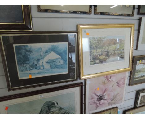 Two vintage local lakeland interest prints Grasmere and Langdale and another